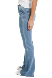 Mid Rise Straight Bootcut Jeans
