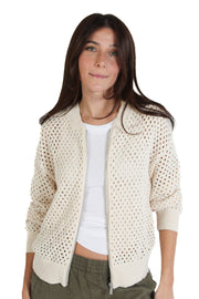 Stepping Out Crochet Bomber