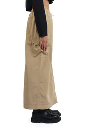 Nylon Cargo Maxi Skirt