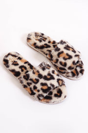 Faux Fur Cheetah Slippers