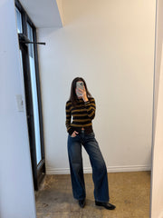 Dark Denim Baggy Wide Leg Jean