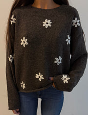 Aiden Daisy Brown Sweater