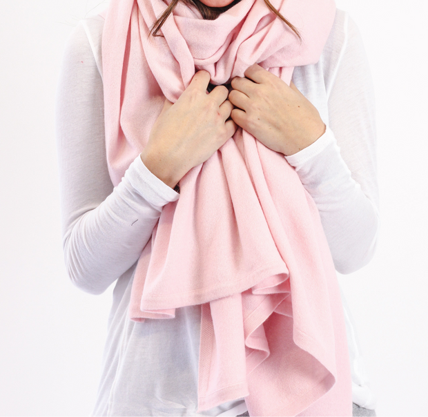 Pink Cashmere Blanket Scarf