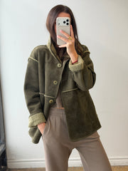 Shona Green Sherpa Jacket