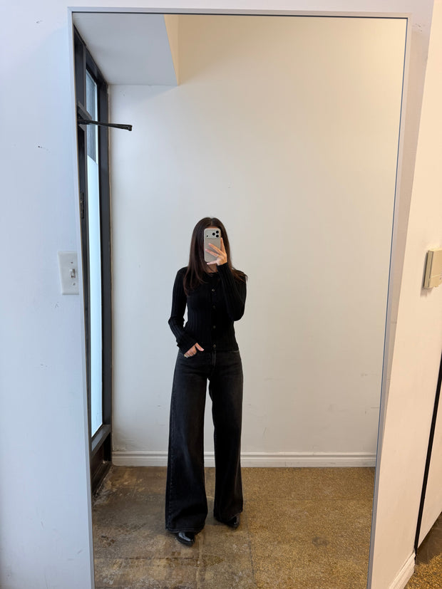Washed Black Ultra Wide Jean