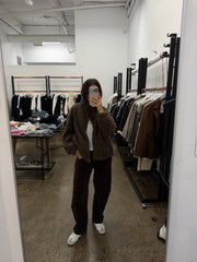 Brown Corduroy Barrel Jean