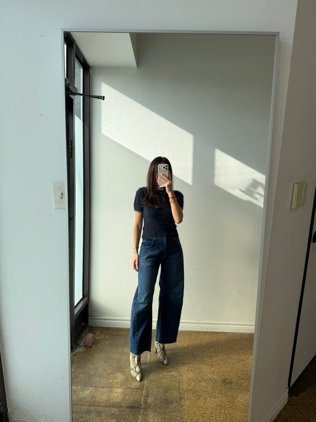 Dark Denim Barrel Jeans