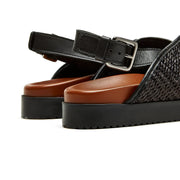 Amari Black Woven Sandals