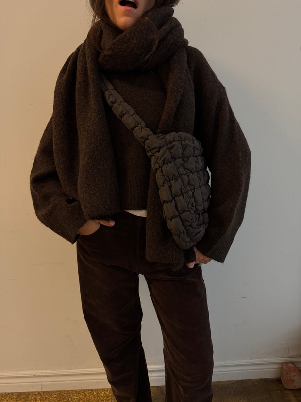 Large Brown Quilt Bag