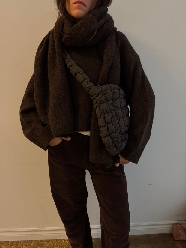 Large Brown Quilt Bag