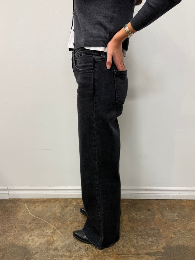Washed Black Ultra Wide Jean