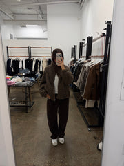 Brown Corduroy Barrel Jean