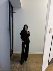 Black Riri Silk Pants