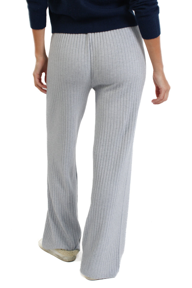 Light Grey Ribbed Knit Pant