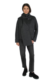 Charcoal Scarf Coat