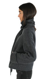 Charcoal Scarf Coat