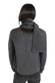 Charcoal Scarf Coat