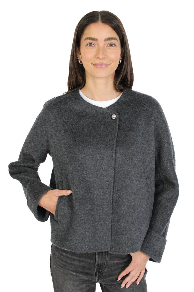 Charcoal Scarf Coat