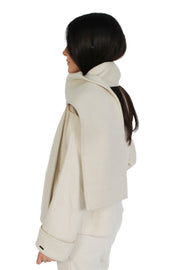 Light Beige Scarf Coat