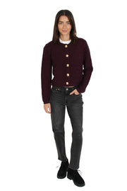 Brenda Burgundy Cardigan