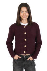 Brenda Burgundy Cardigan
