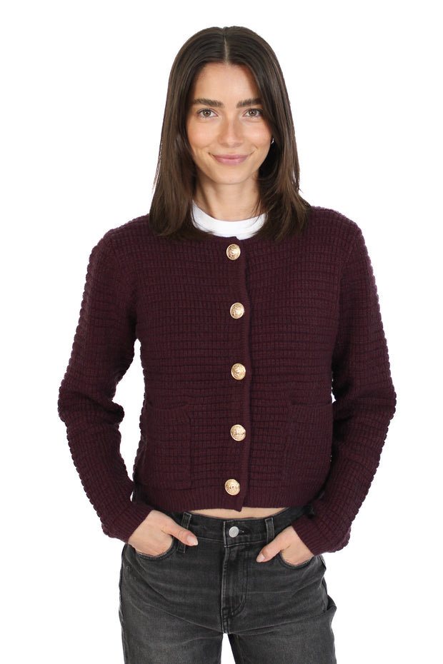 Brenda Burgundy Cardigan