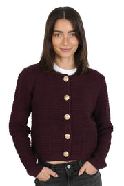 Brenda Burgundy Cardigan