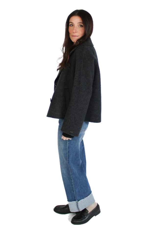 Scissor Cut Cuffed Medium Denim Jean