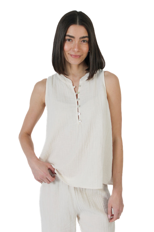 Natural Gauze Top