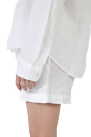 Amber White Linen Shorts