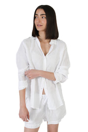 Amber White Linen Shorts