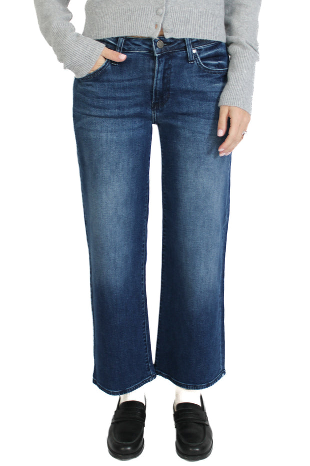 Dark Denim Slim Wide Leg