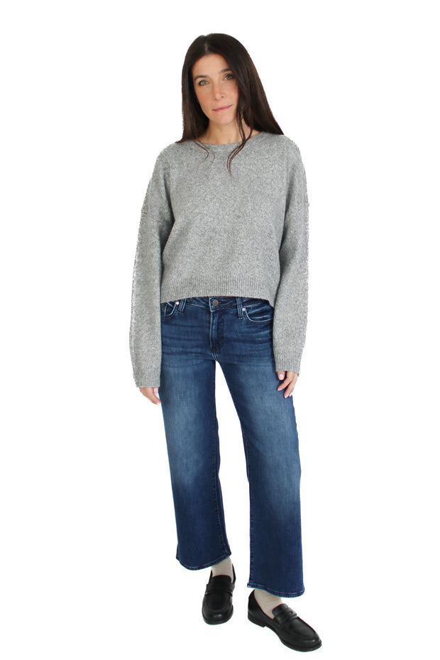 Dark Denim Slim Wide Leg