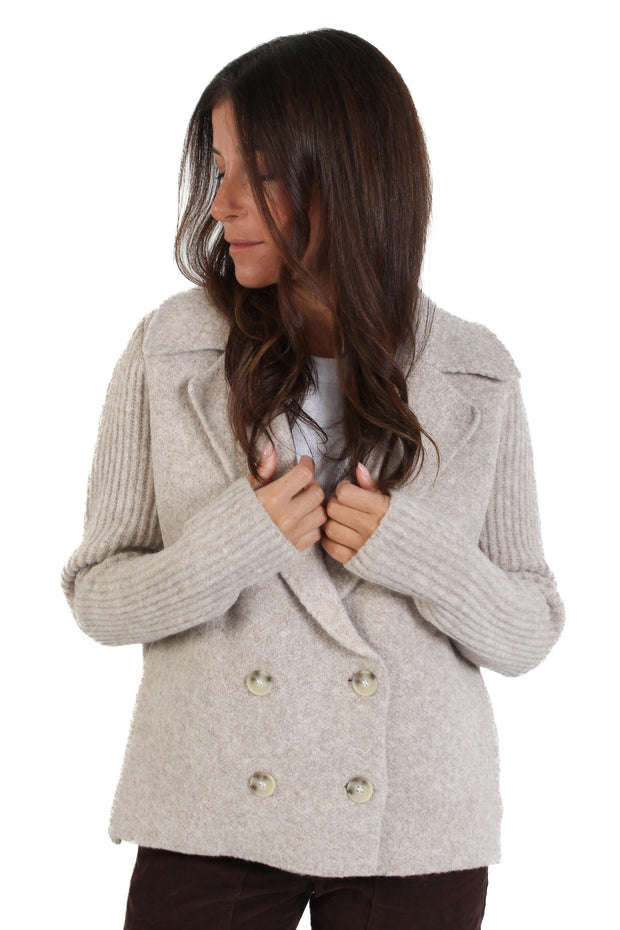 Devin Oat Knit Blazer