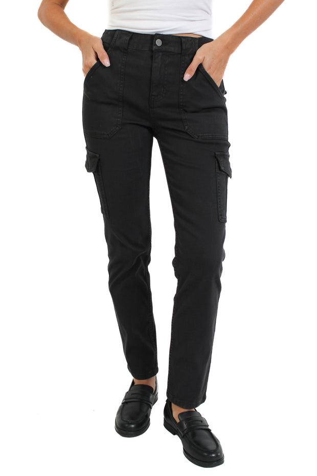 Black Sculpted Hayden Cargo Pant