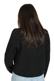 Black Paula Rose Cardigan