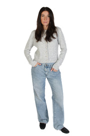 Grey Aisha Pearl Cardigan