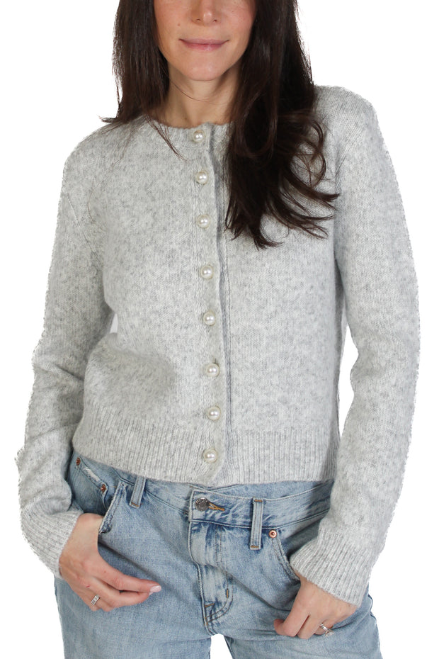 Grey Aisha Pearl Cardigan