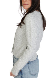 Grey Aisha Pearl Cardigan