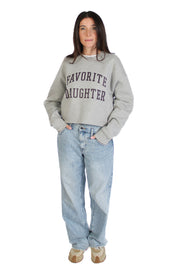 Cropped Collegiate Sweatershirt