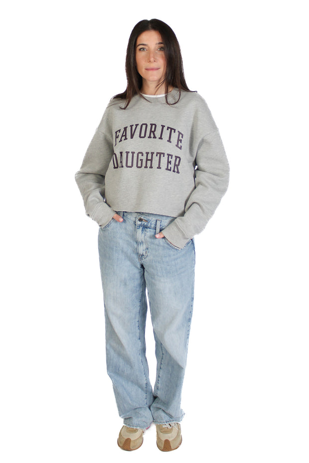 Cropped Collegiate Sweatershirt