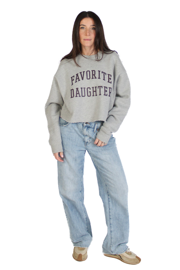 Cropped Collegiate Sweatershirt