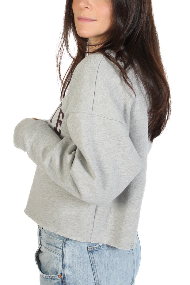 Cropped Collegiate Sweatershirt