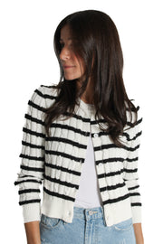 Stripe Black & White Cardigan