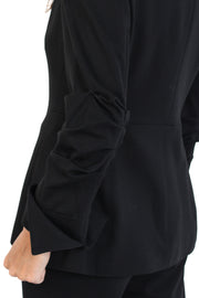 Riri Ponte Ruched Black Blazer