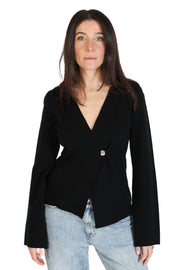 Black Gold Button Cardigan