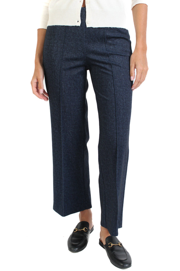 Dark Denim Riri Ponte Cropped Pants