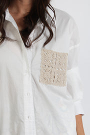 Crochet Pocket Button Down