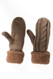 Sherpa Lined Cable Mittons
