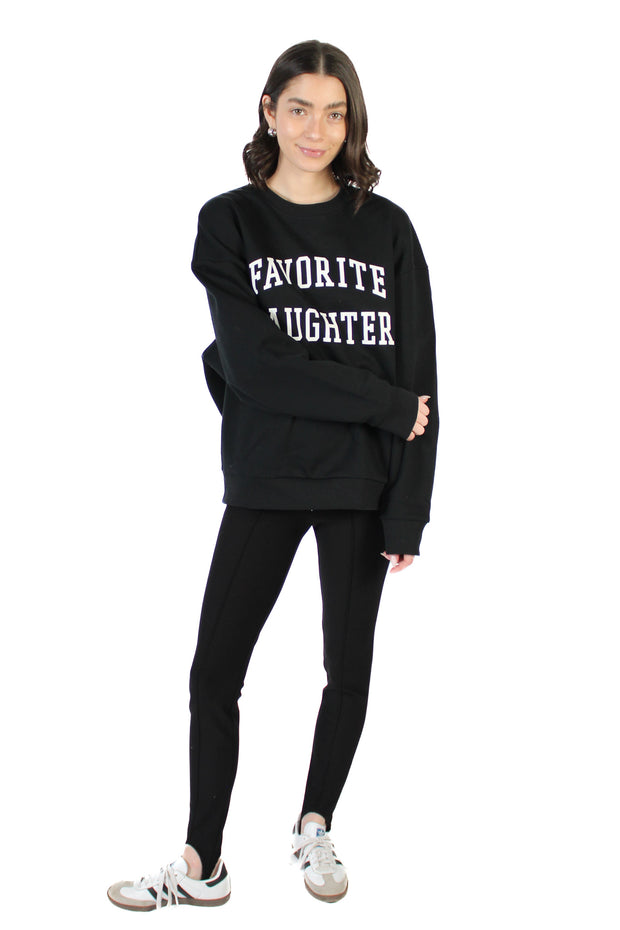 Black Collegiate Sweatshirt